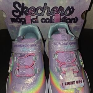 Skechers Magical Collection Light-Up Sneakers - Purple and Pink